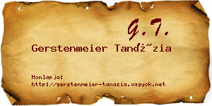 Gerstenmeier Tanázia névjegykártya